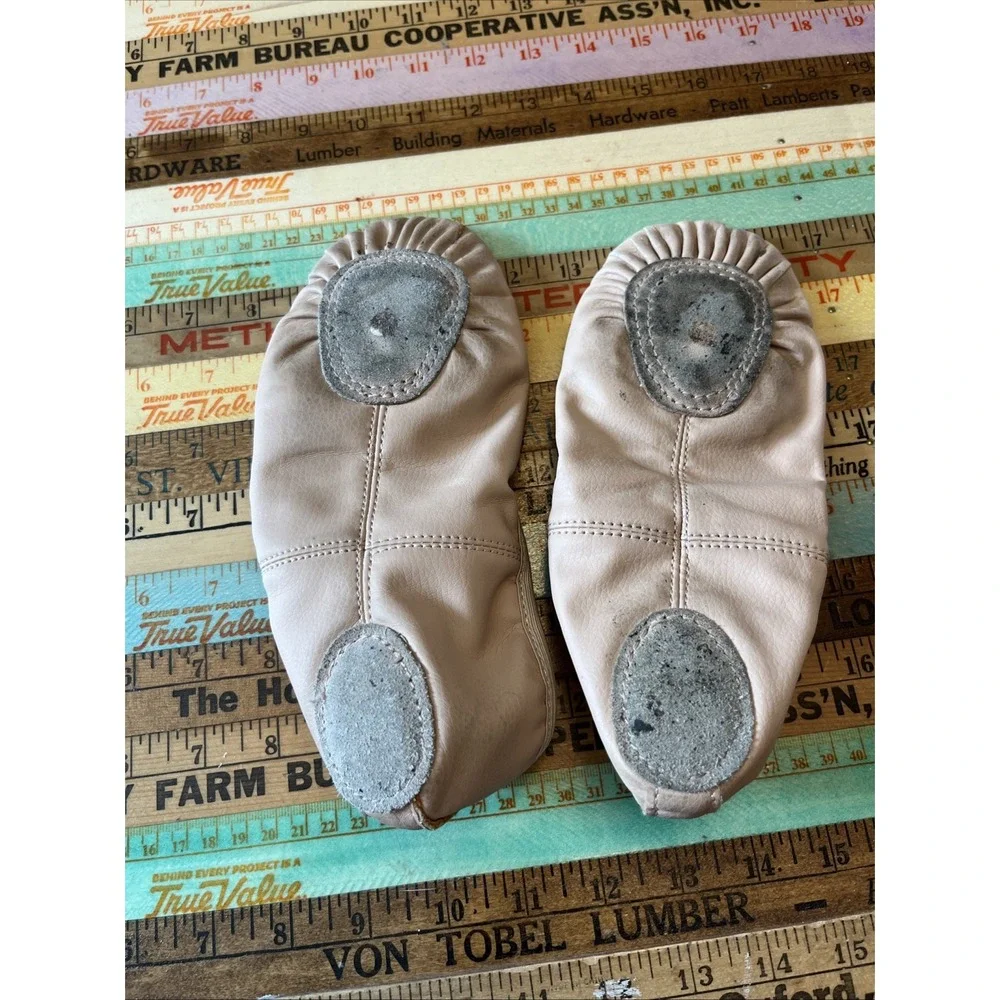 Unbranded Girls Pink Split-Sole Ballet Shoe Kids 5.5 M Womens 7.5 Some Wear